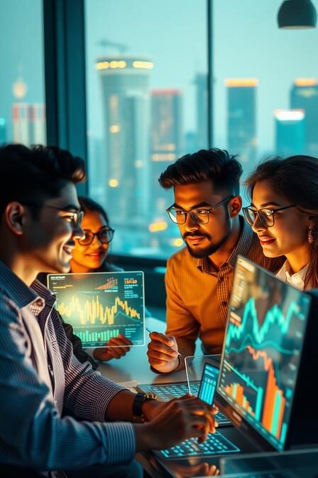 a group of passionate young professionals working tog